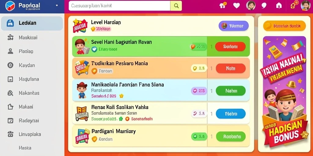 Tampilan karakter yang menarik dan unik.