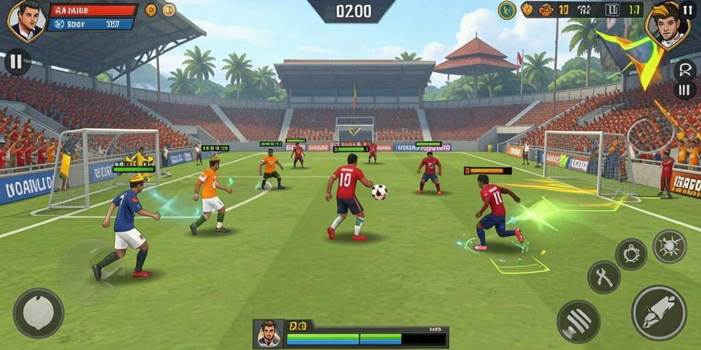 Tangkapan layar menampilkan gameplay seru di level baru.